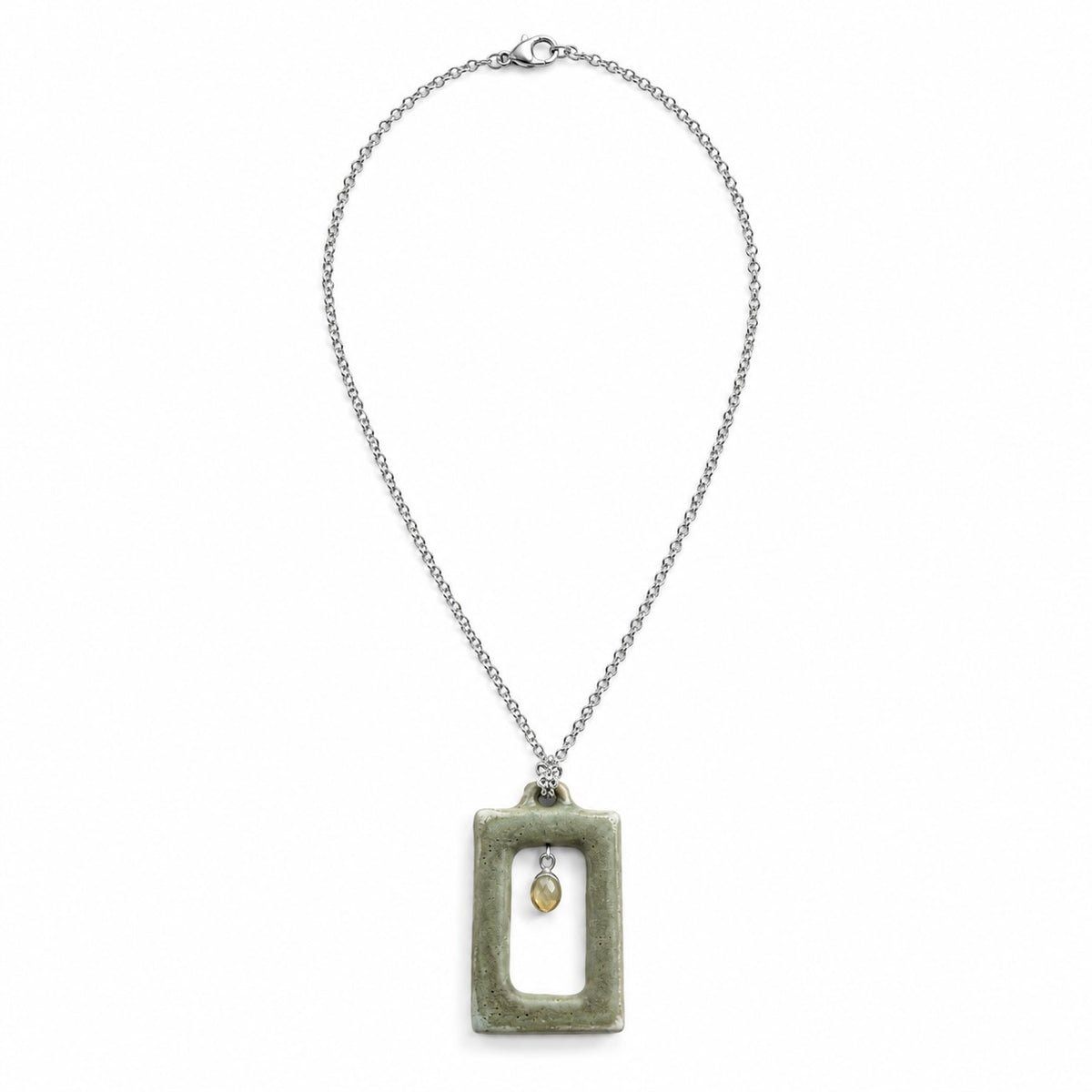 Ceramic necklace with Jelly Opal