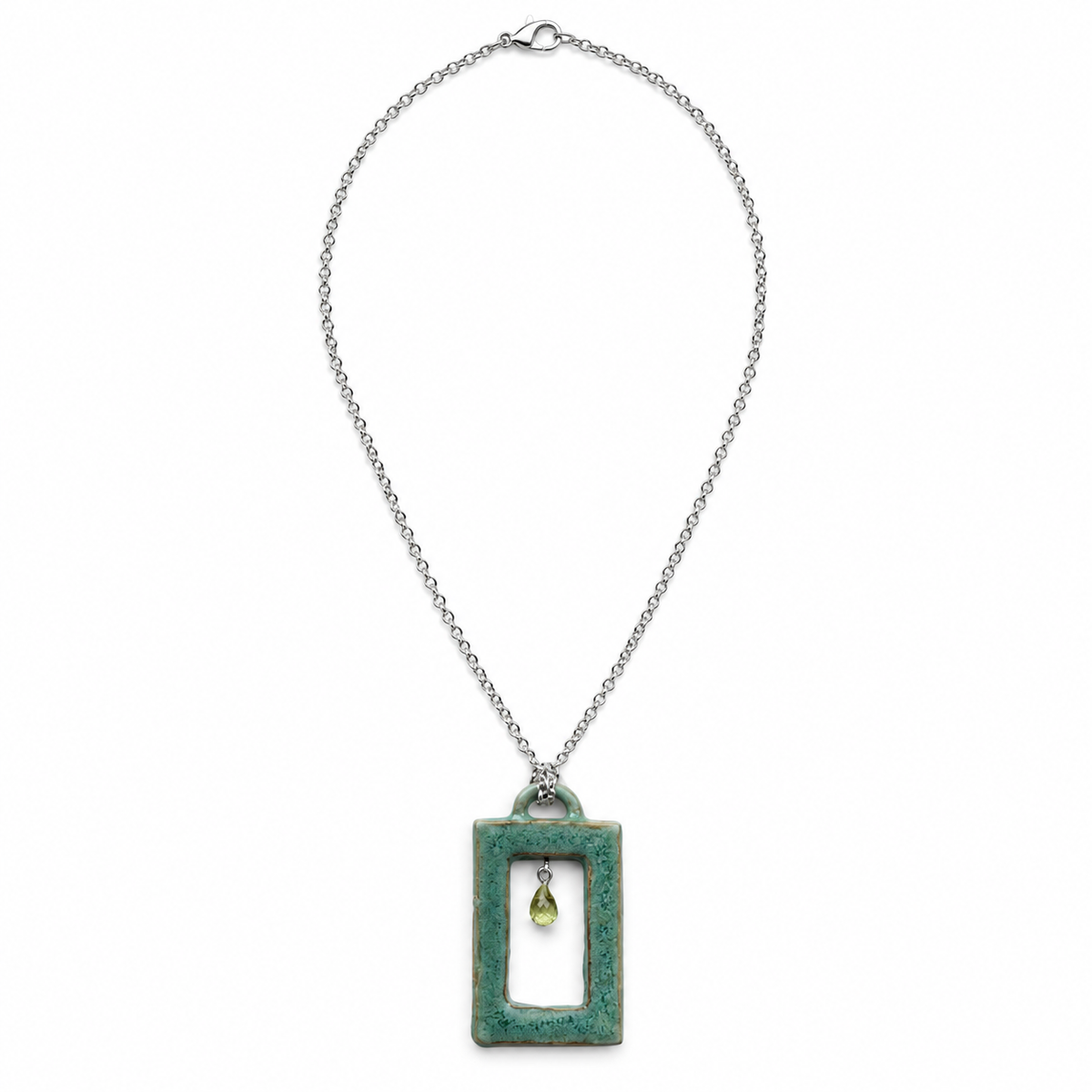 Ceramic necklace with Citrine