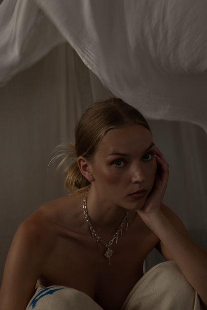 Collier Lune bleue - Design mère