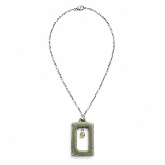 Ceramic necklace with Jelly Opal