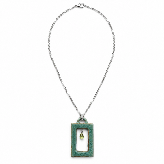 Ceramic necklace with Citrine
