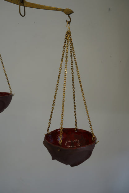 Ceramic hanging bowls
