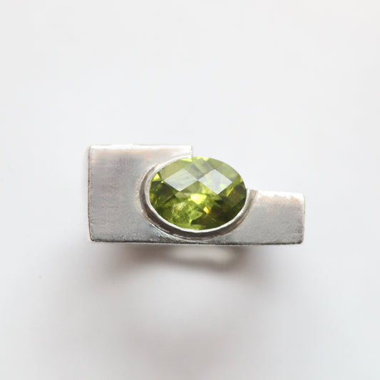 Bague Halo - Peridot