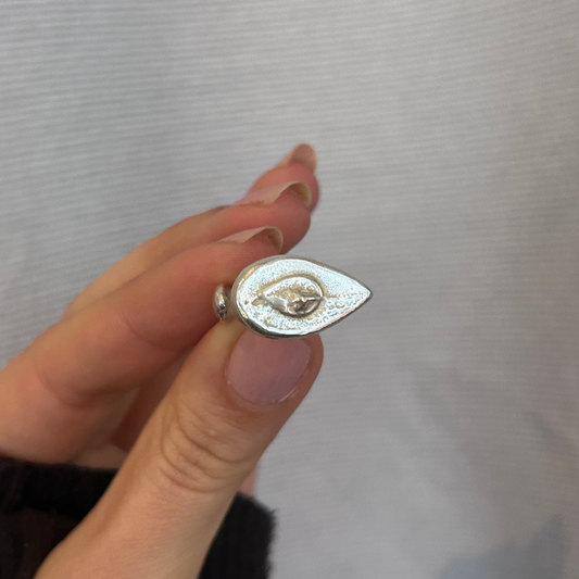 Bague Drop - Texturée