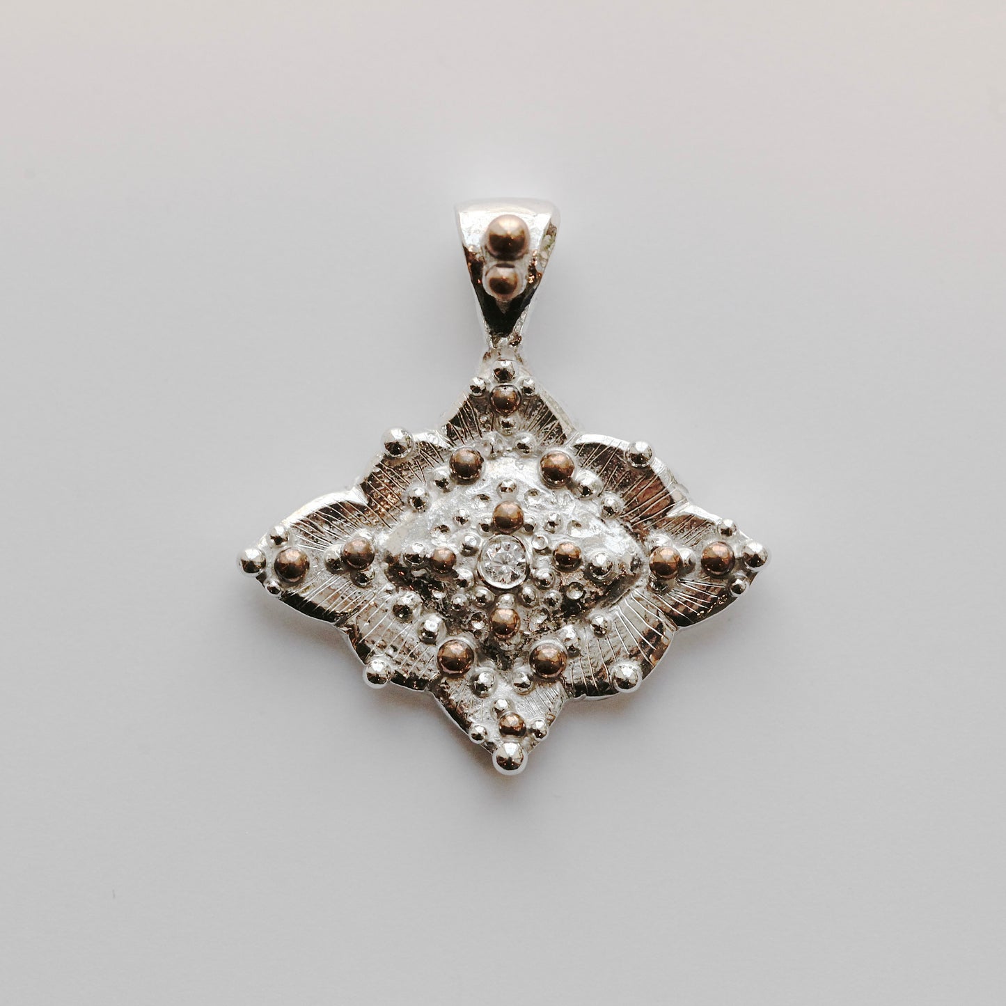 Pendentif Lune bleue - Argent 925, Zircon