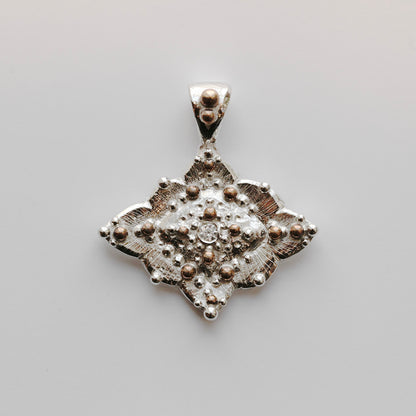 Pendentif Lune bleue - Argent 925, Zircon