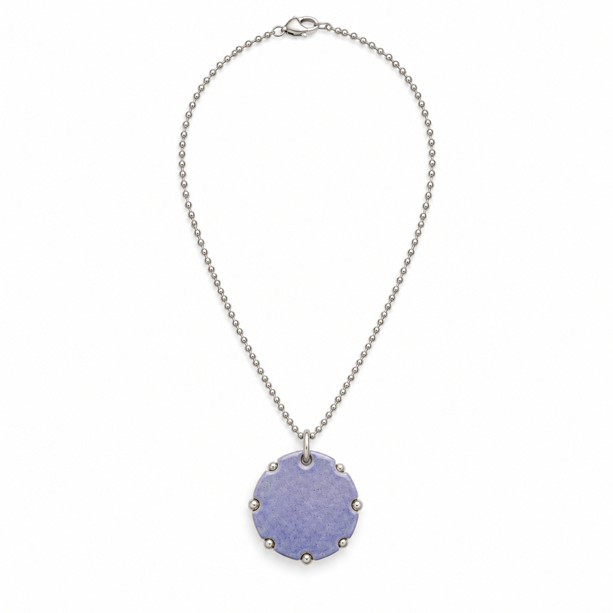 Round ceramic bronze necklace