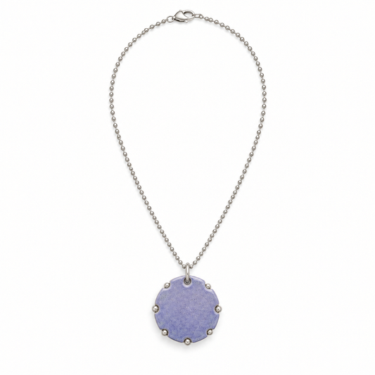 Round ceramic bronze necklace