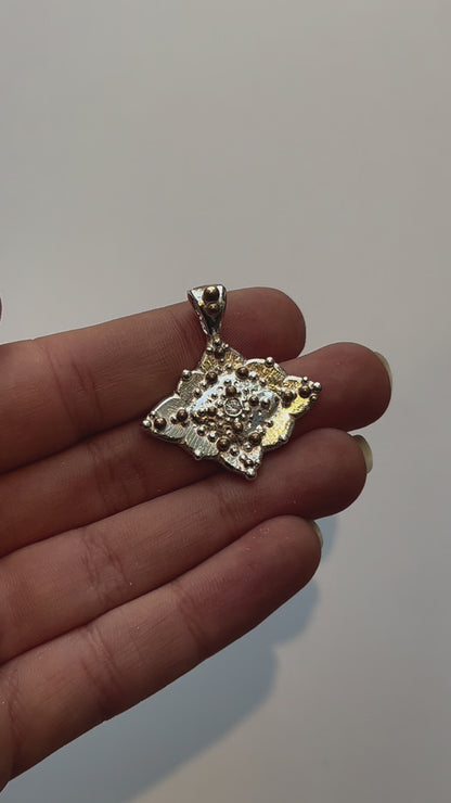 Pendentif Lune bleue - Argent 925, Zircon