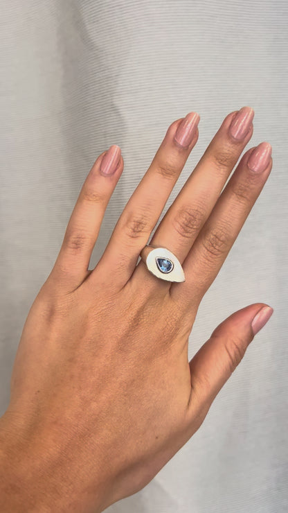 Tropfenring – Tansanit